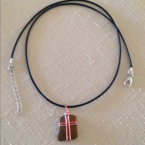 17 Pack Pendants Sea Glass Vintage Glass Wire Wrapped Hand Crafted - Picture 4 of 12